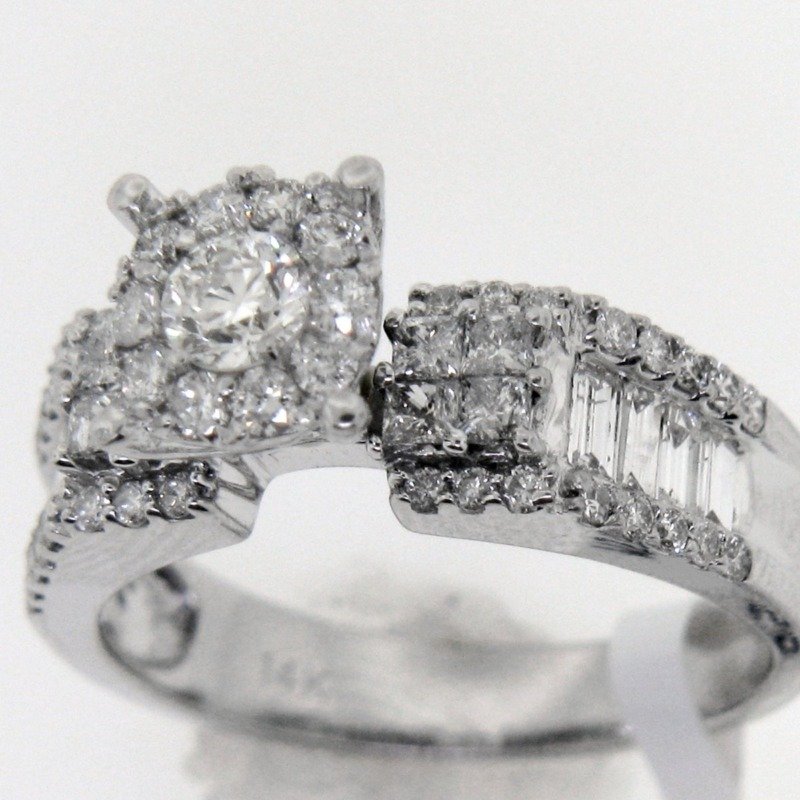 Y8CLR462LSWSH - 14K White Gold Engagement Ring