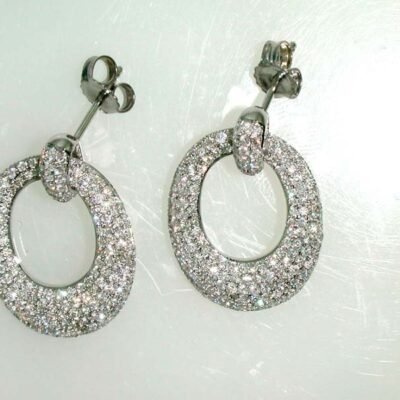 Y8CRE823H/W - 14K White Gold Earrings
