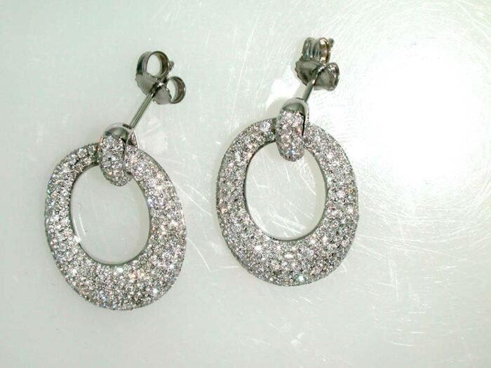 Y8CRE823H/W - 14K White Gold Earrings
