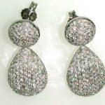 14K White Gold Earring