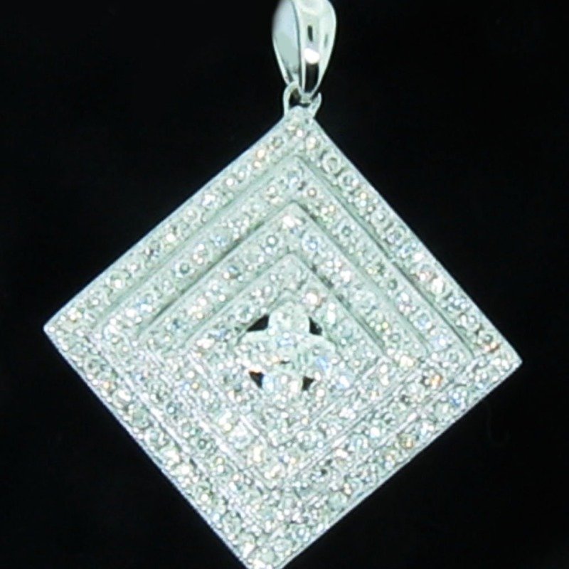 Y8CRP1504C3W - 14K White Gold Pendant