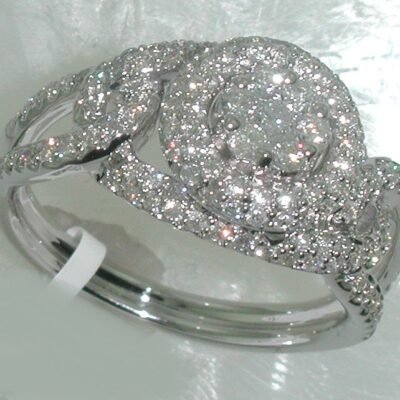 Y8CRR1098DFRW - 14K White Gold Ring