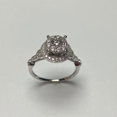 Y8CRR1560LSWBH - 14K White Gold Semi Mount Ring