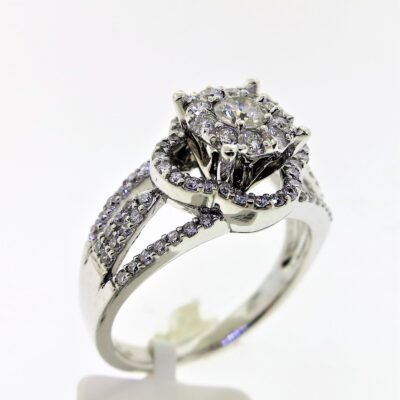 Y8CRR1561LSWBH - 14K White Gold Engagement Ring