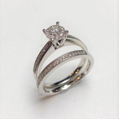 Y8CRR1823Z4W - 14K White Gold Semi Mount Ring