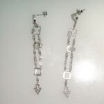 Y8RE717B - 14K White Gold Dangle Earrings