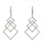 UB8845EW - 14K White Gold Earrings