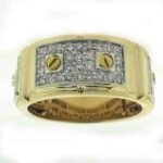 GR9748GYW53 - 14K Two Tones Gold Gents Ring