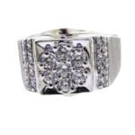 UB5691GKW - 14K White Gold Gents Ring