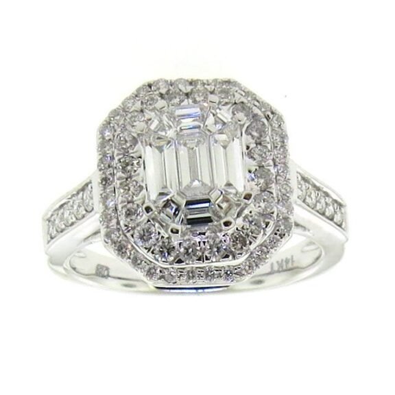 UB6826LSWBH53 - 14K White Gold Engagement Ring