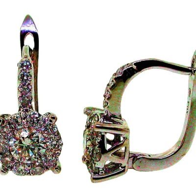 UB8322-2EY - 14K White Gold Earrings