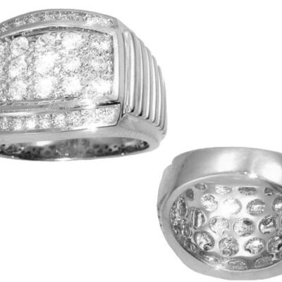 UB9311GW - 14K White Gold Gents Ring