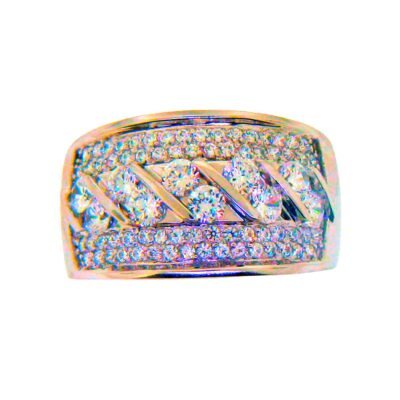 UB9625GY3 - 14K White Gold Gents Ring