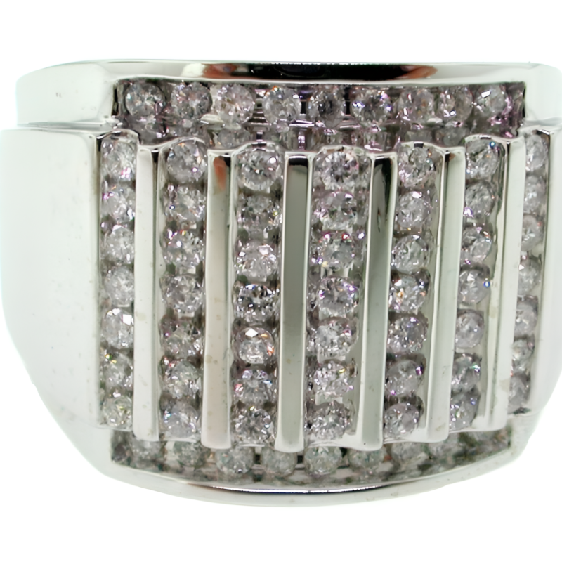 UB5614GW/10 - 10K White Gold Gents Ring