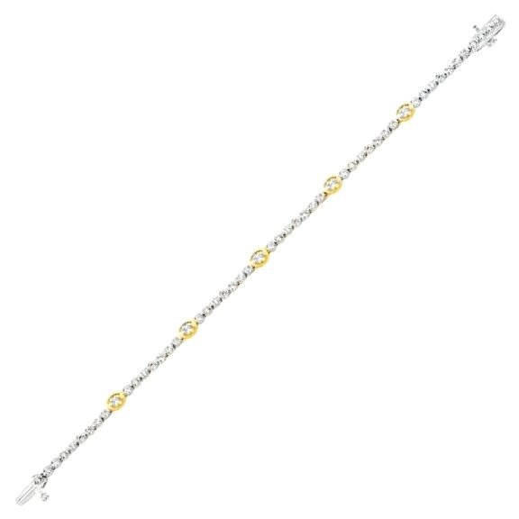 AB10984WY2 - 14K Two Tones Gold Bracelet