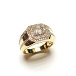 AMR03245Y - 14K Yellow Gold Gents Ring