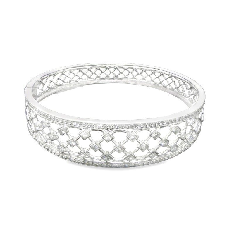 BG00027 - 14K White Gold Bangle
