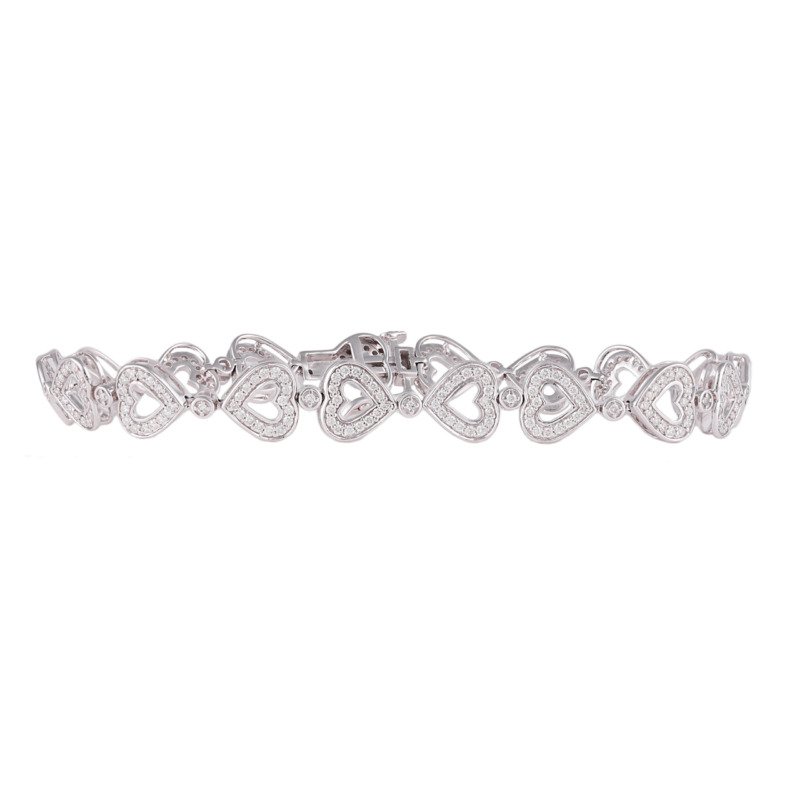 BR0106W - 14K White Gold Bracelet