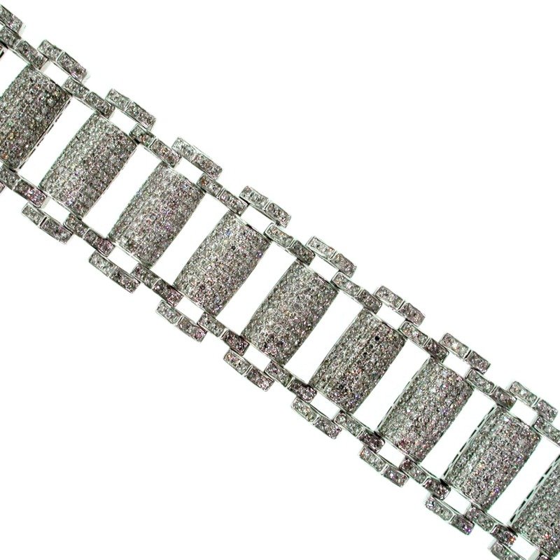 BTR01542W - 10K White Gold Bracelet
