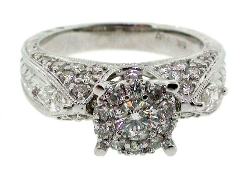 C.O18K7W/BH - 14K White Gold Engagement Ring