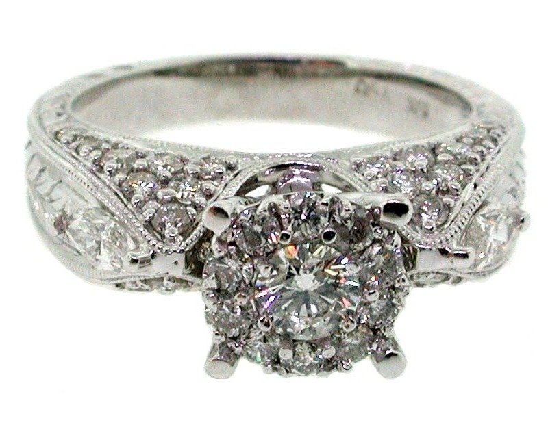 C.O18K7W/BH - 14K White Gold Engagement Ring