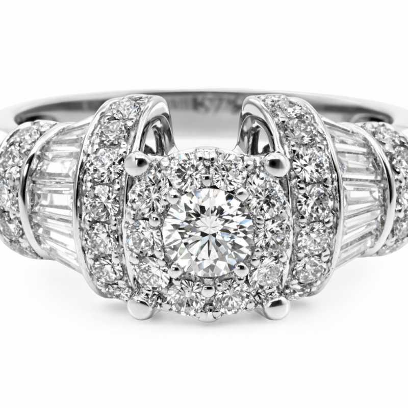 C2039-RD7W/BH - 14K White Gold Engagement Ring