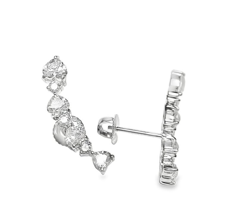 COD374EW - 14K White Gold Earrings