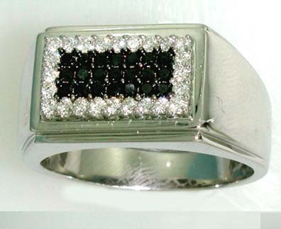 COV3658GW - 14K White Gold Gents Ring