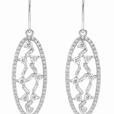 FLE1167W - 14K White Gold Earrings