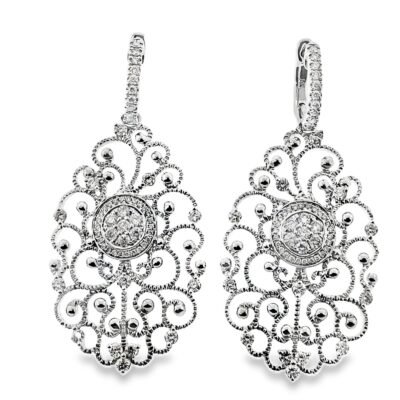 ER523W - 14K White Gold Earrings
