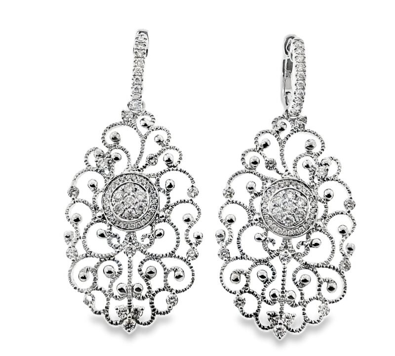 ER523W - 14K White Gold Earrings