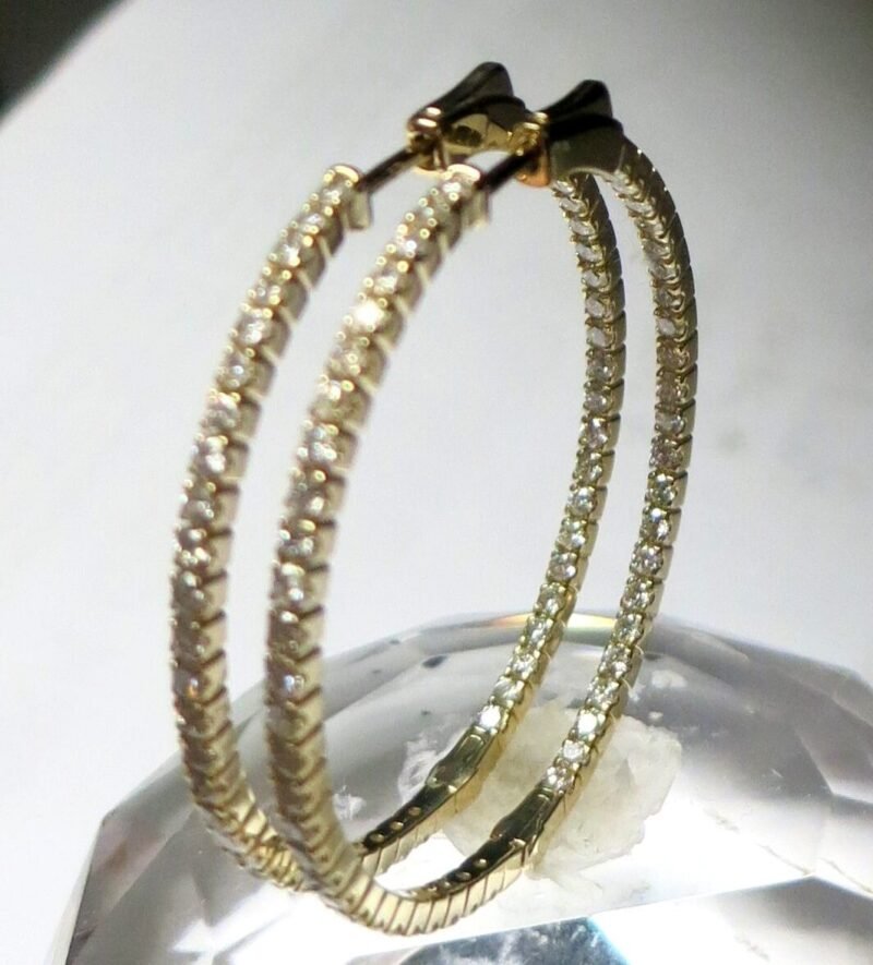 F179/2LCEY - 14K Yellow Gold Hoop Earrings