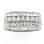 UB9545GW - 10K White Gold Gents Ring