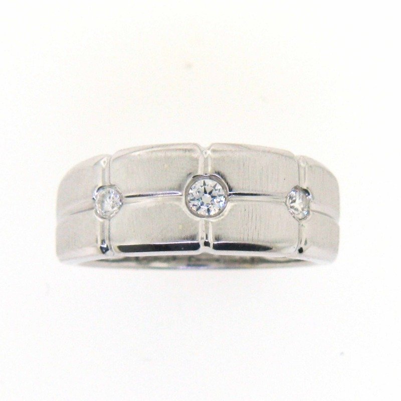 UBV4079GE10W77 - 10K White Gold Gents Ring