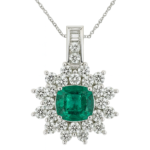 UB8544PW/EM - 14K White Gold Pendant