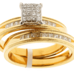 MS2033URL1016Y - 14K Yellow Gold Bridal Set Rings