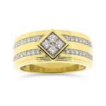 UB9639GY - 14K Yellow Gold Gents Ring