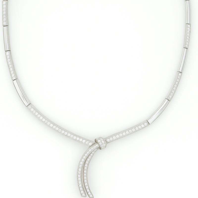 UBV3351W - 14K White Gold Necklace