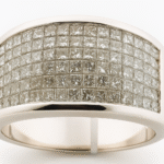 URL057ABW - 14K White Gold Gents Anniversary Ring