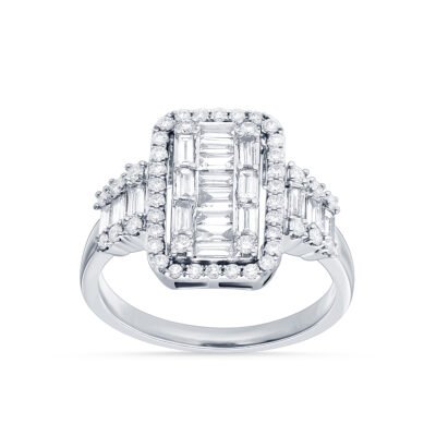KR700095W - 14K White Gold Fashion Ring