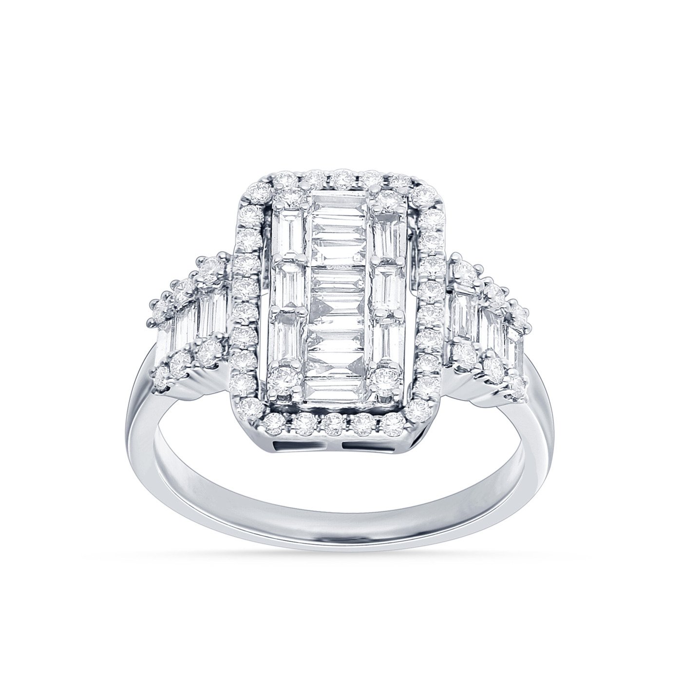 KR700095W - 14K White Gold Fashion Ring
