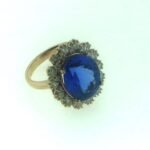 L1942/1RP/TA - 14K Rose Gold Colored Stone Fashion Ring