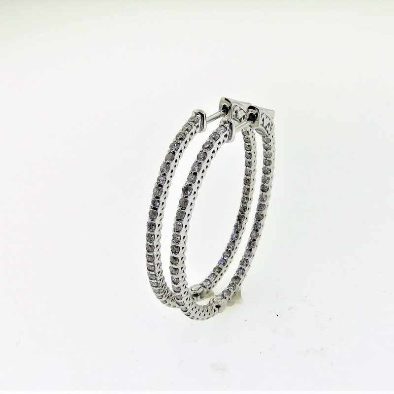MJ0337-1CEW55 - 14K White Gold Earrings