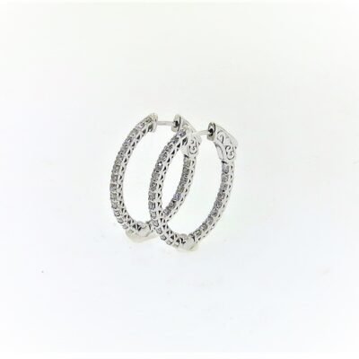 MJ0338-1.00CEW55 - 14K White Gold Earrings