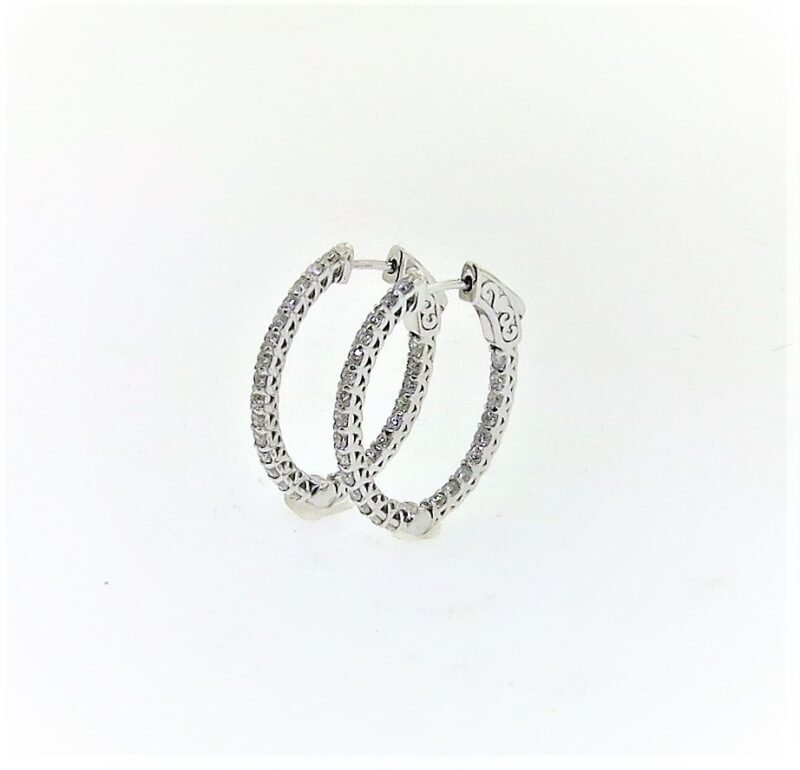 MJ0338-1.00CEW55 - 14K White Gold Earrings