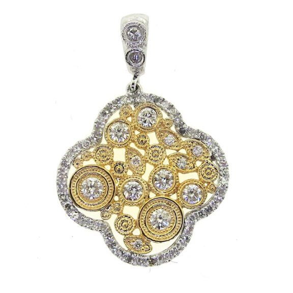 UB10014PWY - 14K Two Tones Gold Pendant