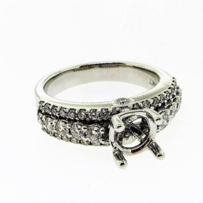 R114672/1W - 14K White Gold Semi Mount Ring