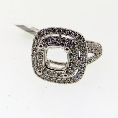 R115497/6W - 18K White Gold Semi Mount Ring