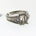 R115571/8W - 18K White Gold Semi Mount Ring