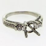 R115724/3W - 14K White Gold Semi Mount Ring